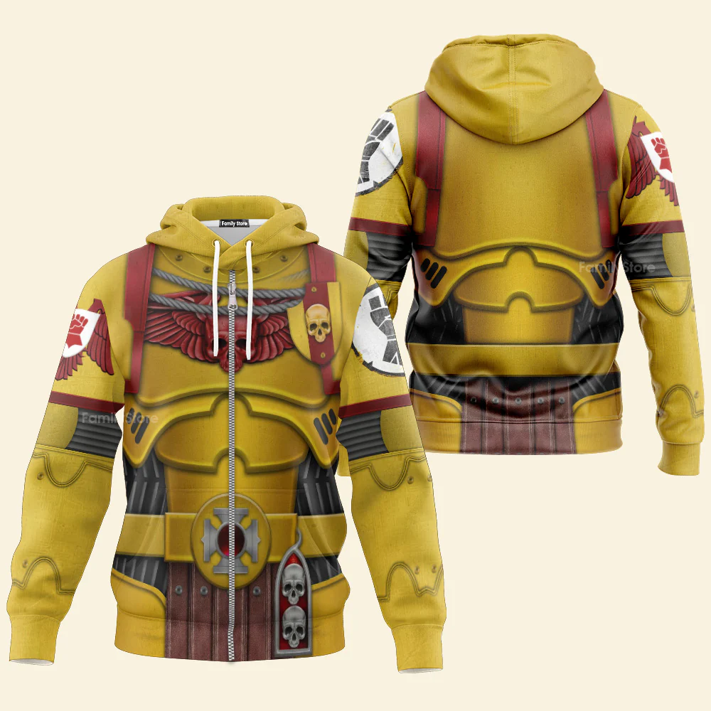 Warhammer Imperial Fists Captain - Costume Cosplay Hoodie Sweatshirt Sweatpants CSWRH164 - Image 4