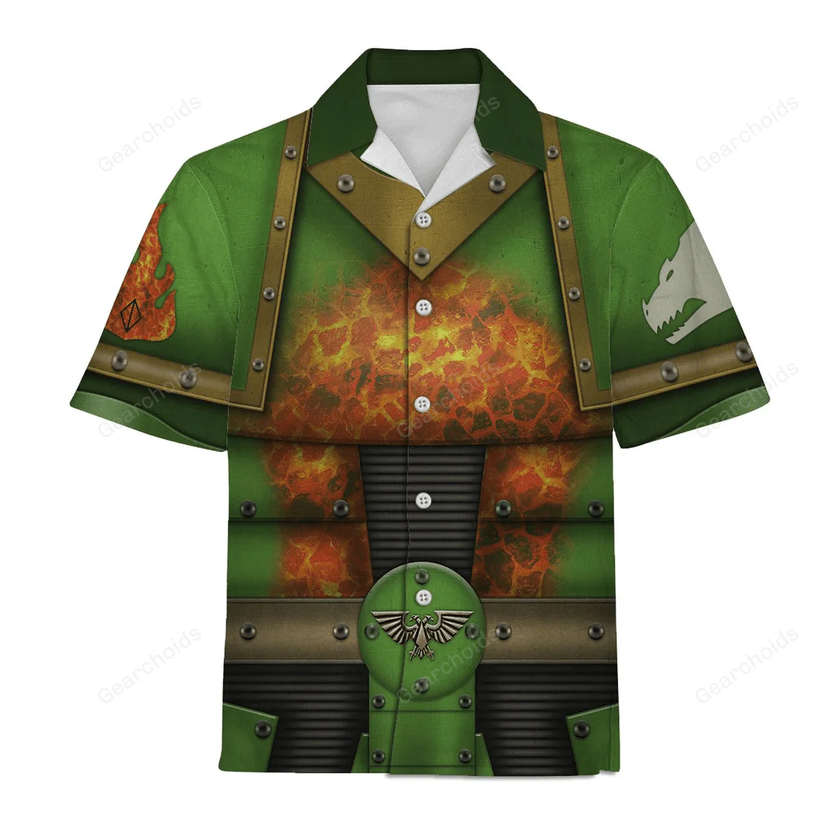 Warhammer Salamanders Legions - Costume Cosplay Hawaiian Shirt CSWRH108