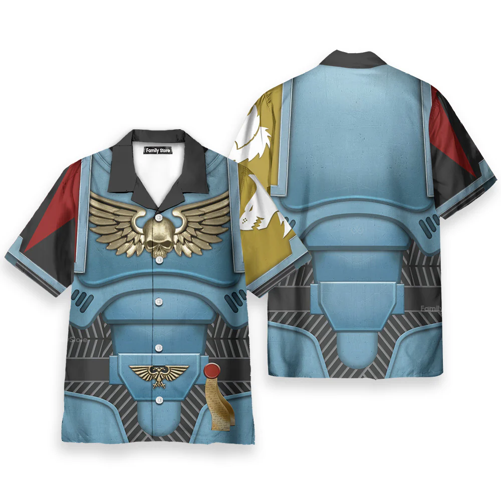 Warhammer Space Marines Space Wolves - Costume Cosplay Hawaiian Shirt CSWRH003 - Image 2