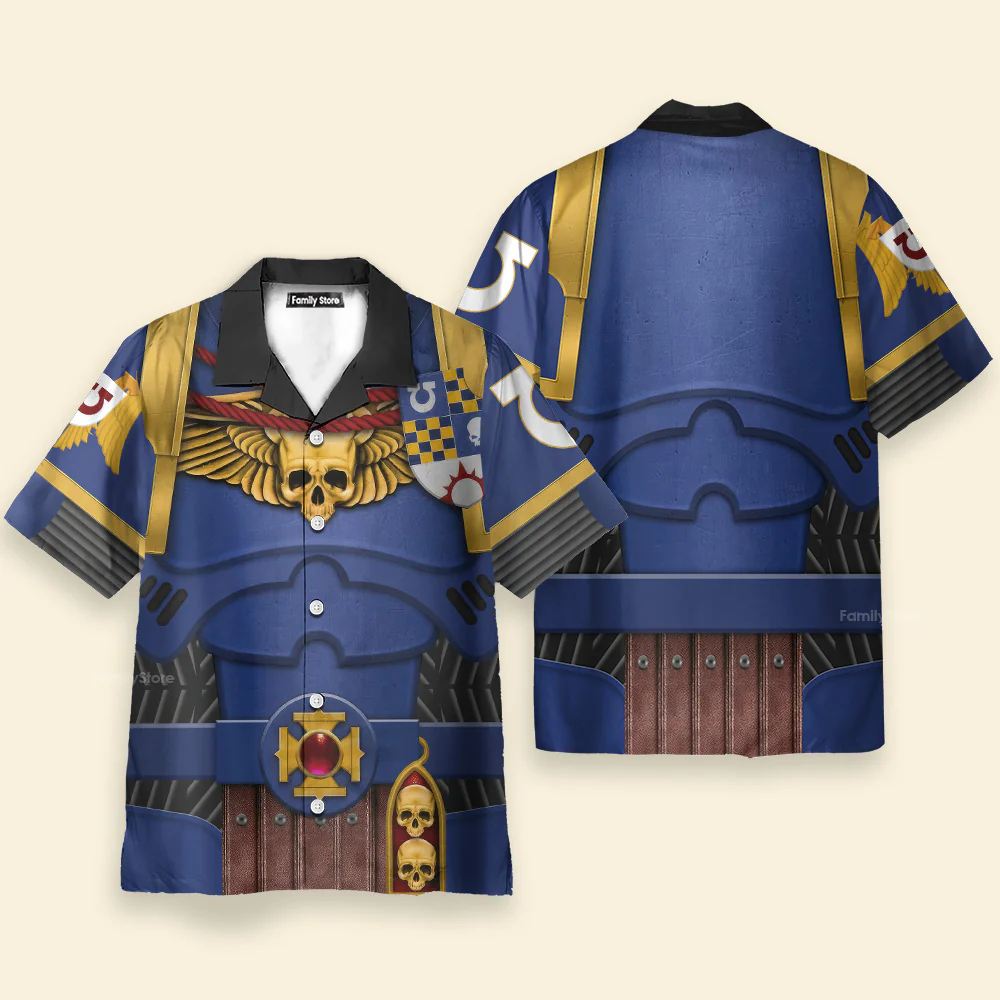 Warhammer Ultramarines Captain - Costume Cosplay Hawaiian Shirt CSWRH146 - Image 2
