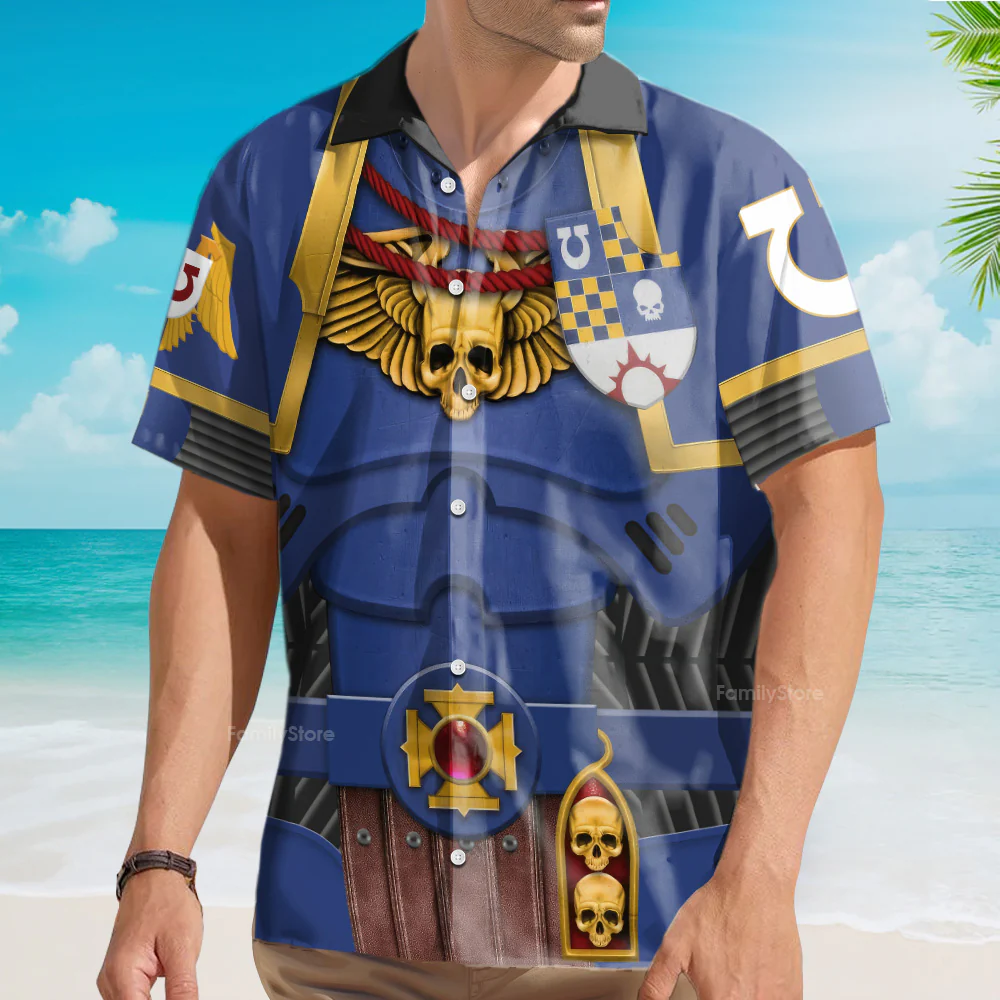 Warhammer Ultramarines Captain - Costume Cosplay Hawaiian Shirt CSWRH146 - Image 4
