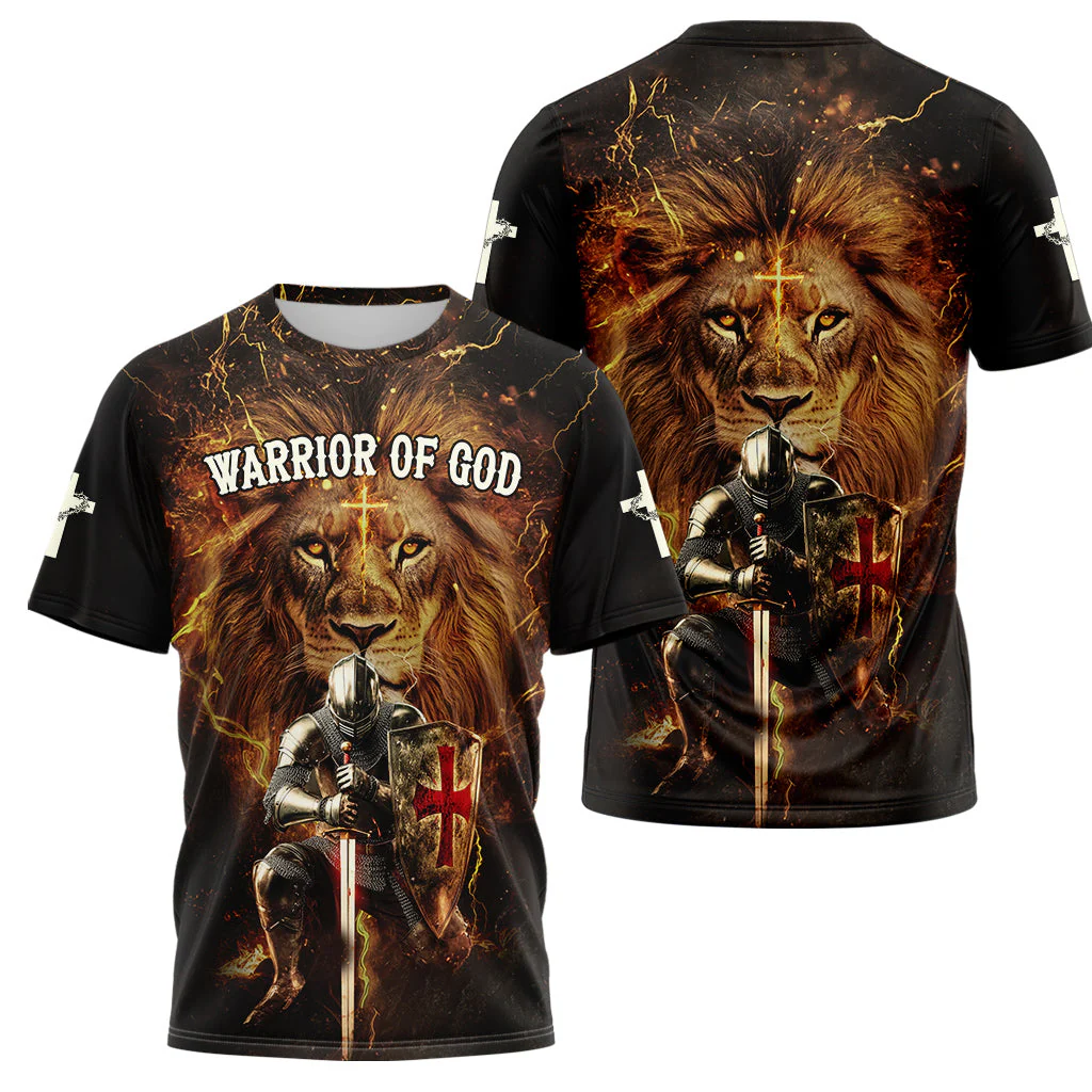 Warrior Of God Divine Crusader 3D TShirt - Image 3
