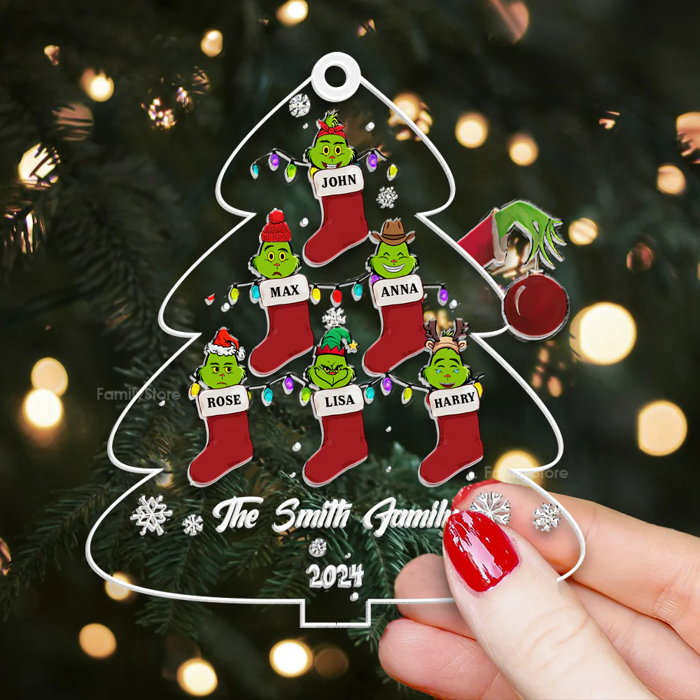 We Are In Green Monster  Team - Personalized Acrylic Ornament - Gift For Family Members - CL42 NA94 - Image 2
