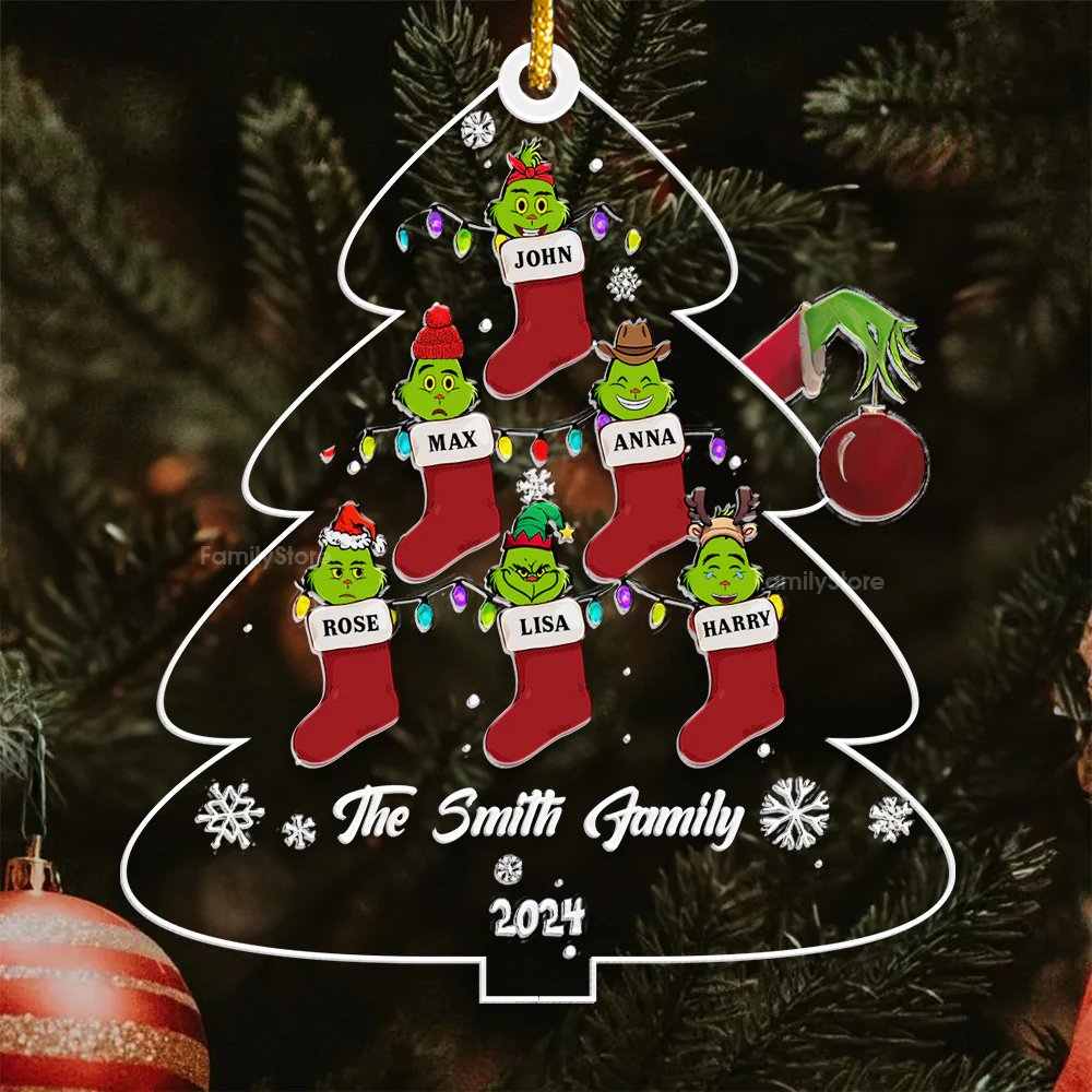 We Are In Green Monster  Team - Personalized Acrylic Ornament - Gift For Family Members - CL42 NA94 - Image 4