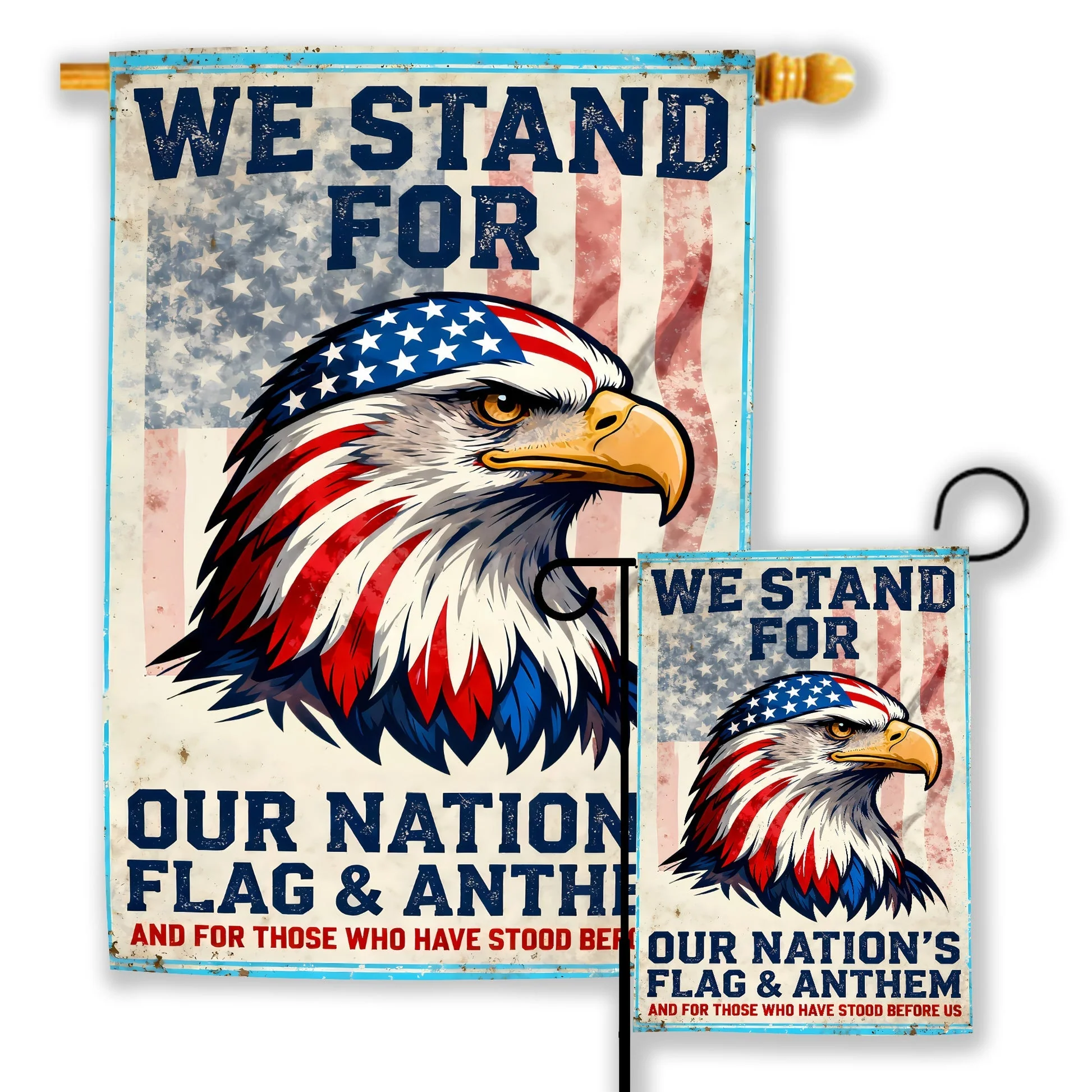 We Stand For Our Nation's - Gift For Veteran, Patriotic | HN02 - Image 5