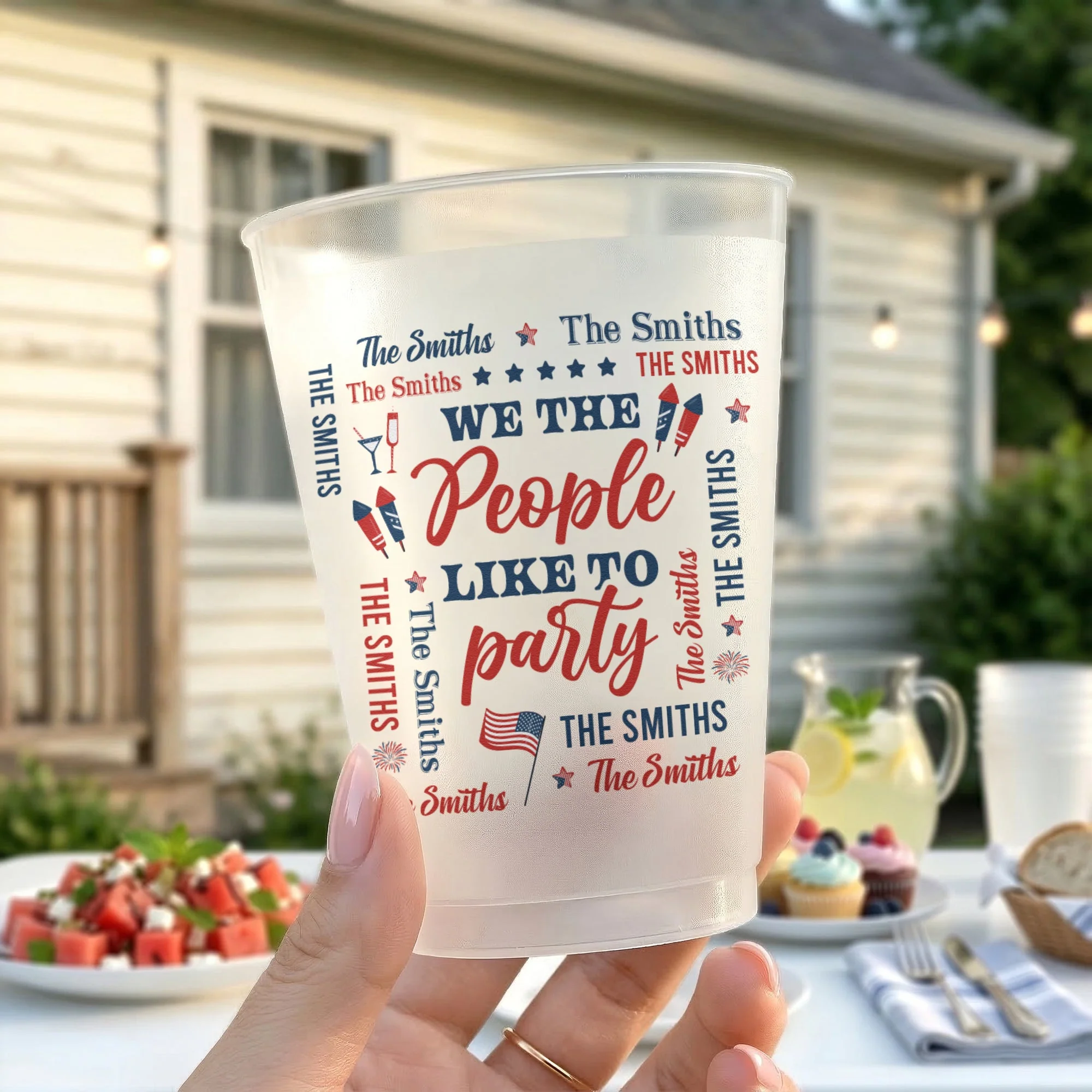 We The People Like To Party 250 Years Of America Freedom - Personalized Cups - Gifts For Patriotic Family - Image 2