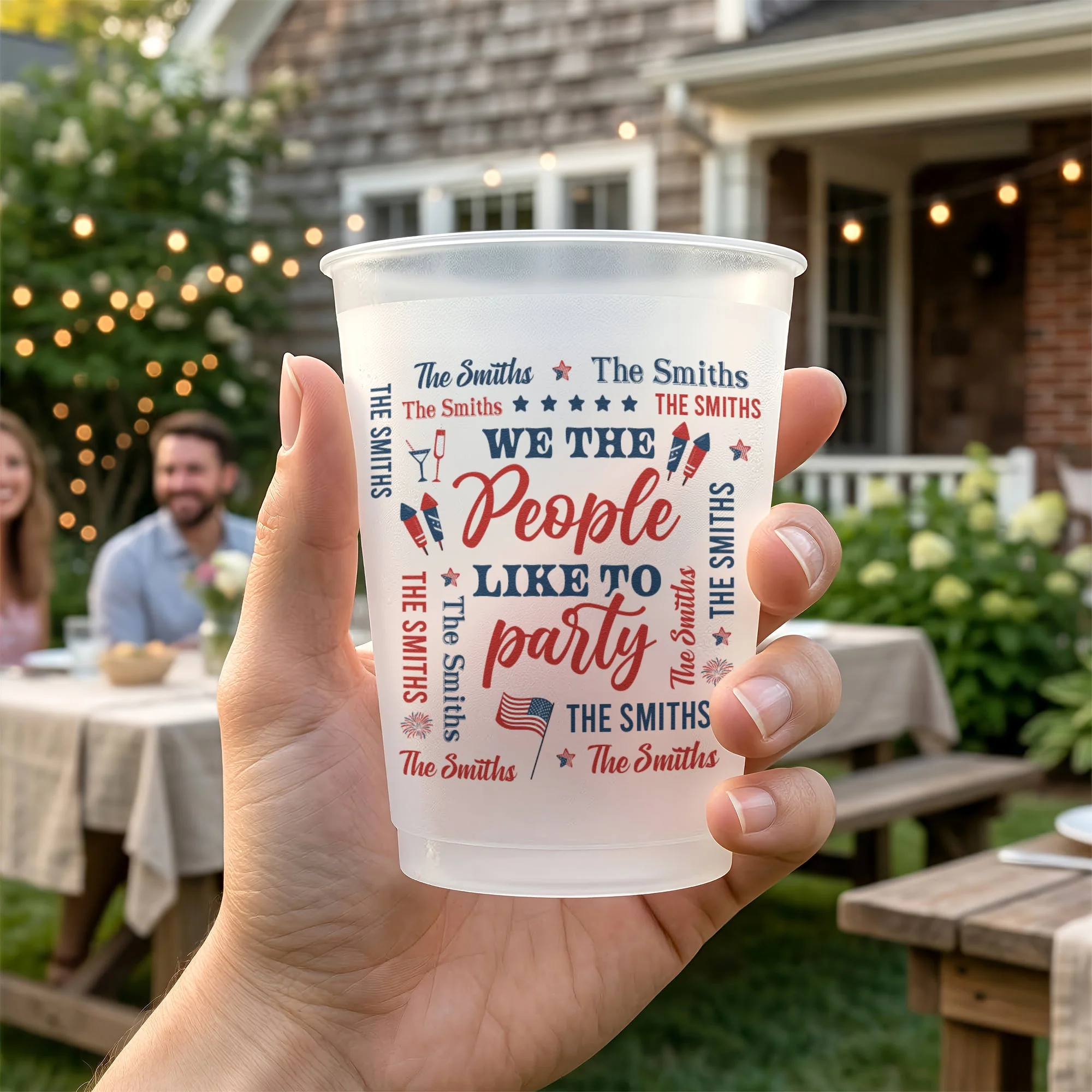 We The People Like To Party 250 Years Of America Freedom - Personalized Cups - Gifts For Patriotic Family - Image 3