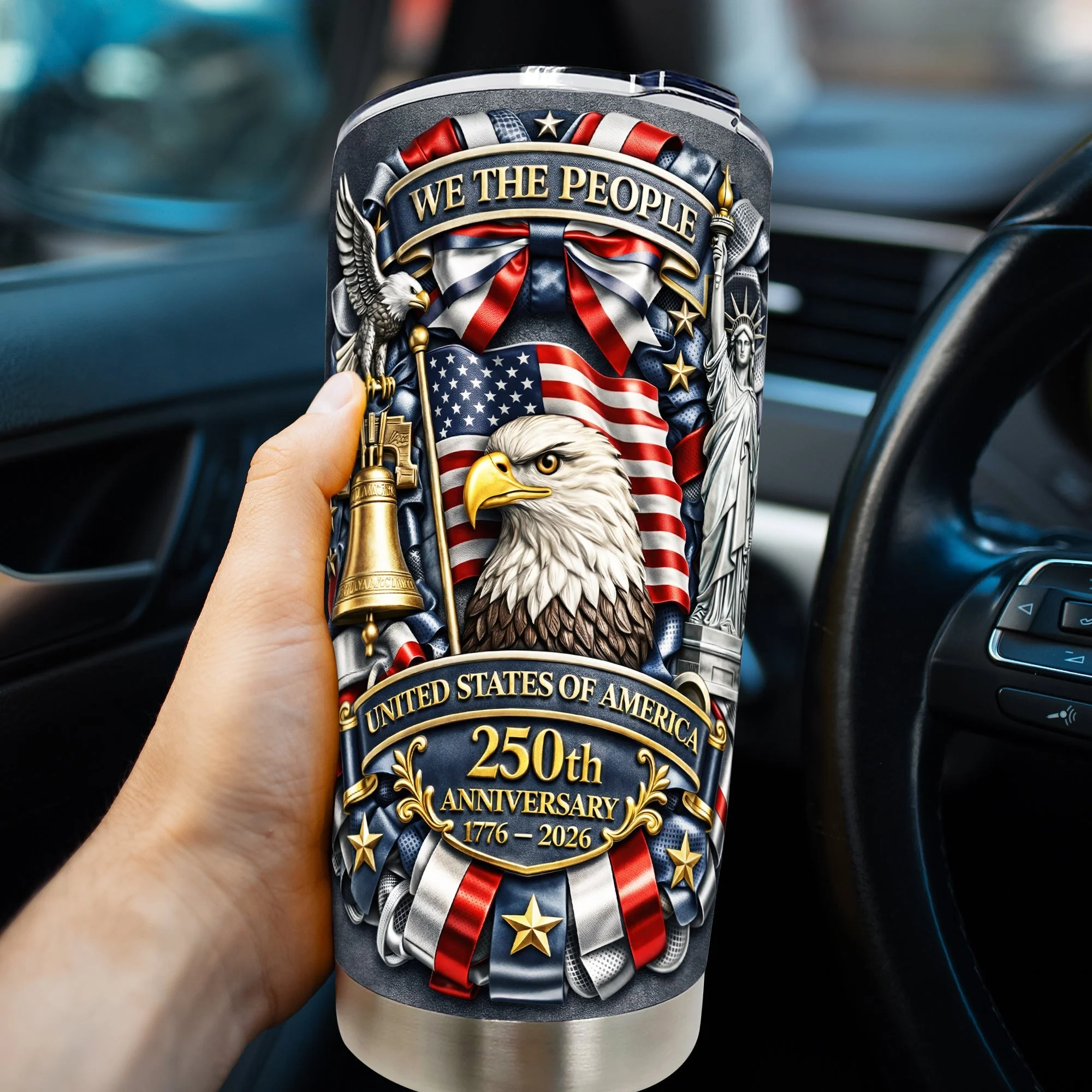 We The People United States Of America 250th Anniversary - Personalized Tumbler - Gift For Patriotic | HN02 - Image 2