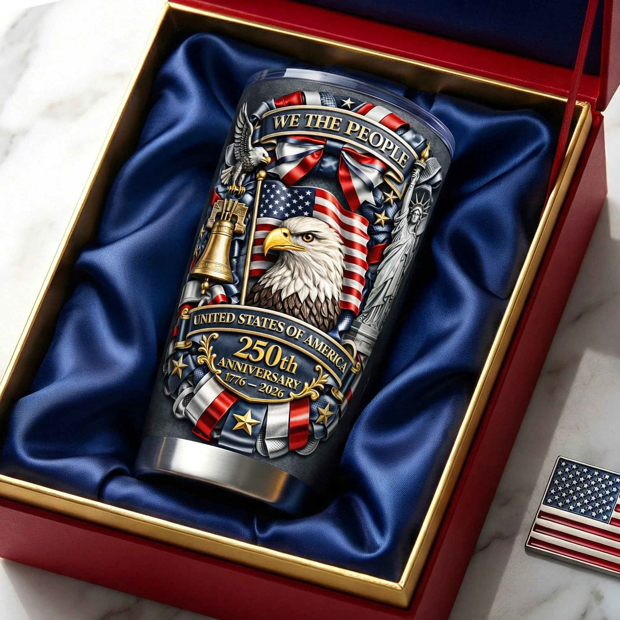 We The People United States Of America 250th Anniversary - Personalized Tumbler - Gift For Patriotic | HN02 - Image 3