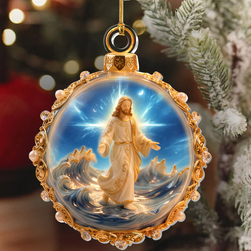 We Walk By Faith Not By Sight - 1-Layer Acrylic Ornament - Gift for Christmas HL128 - Image 6
