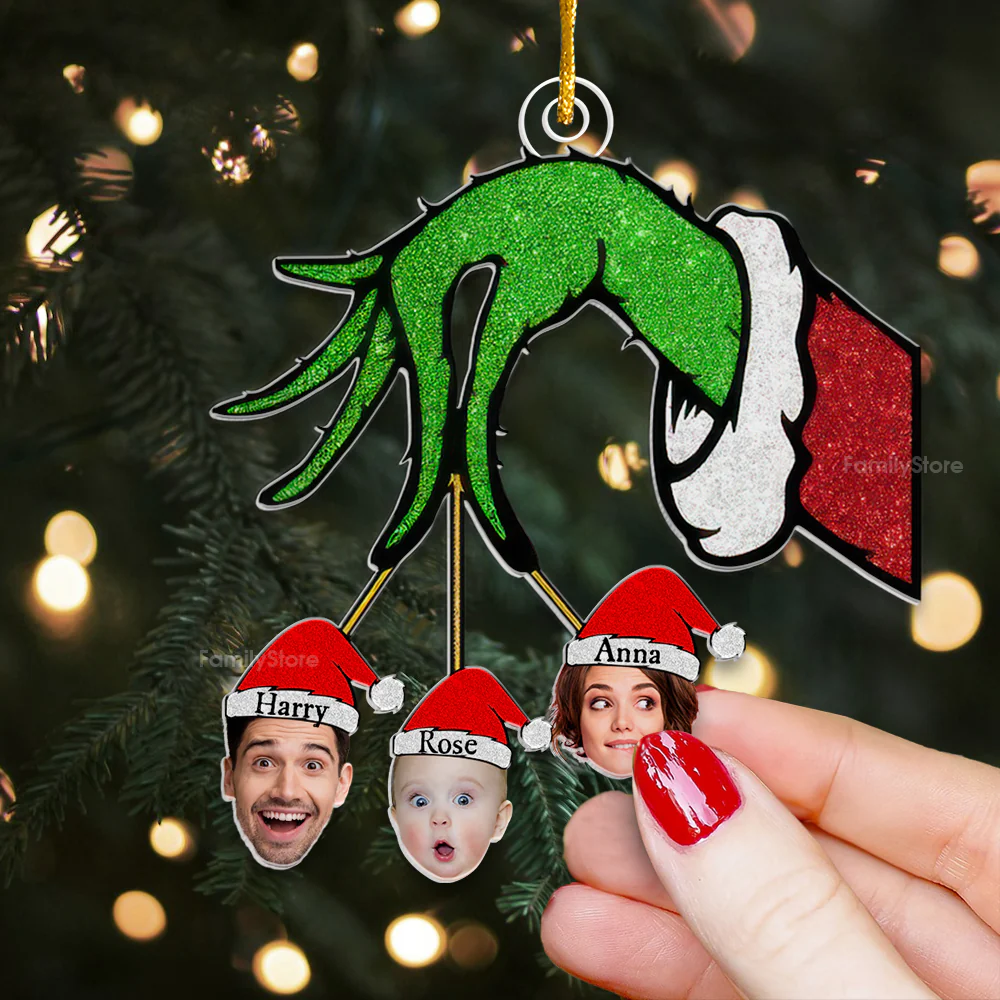 Well Well Well Guess Whose Hand Is This - Gift For Family Members - Personalized Acrylic Ornament - NA94 - Image 2