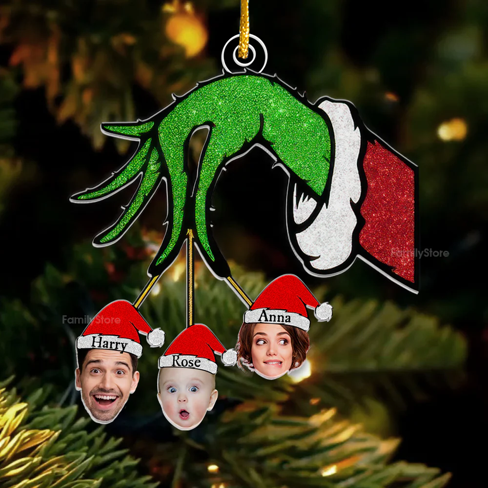 Well Well Well Guess Whose Hand Is This - Gift For Family Members - Personalized Acrylic Ornament - NA94 - Image 4