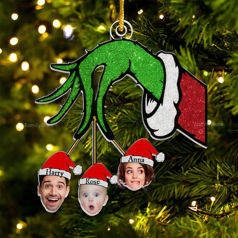 Well Well Well Guess Whose Hand Is This - Gift For Family Members - Personalized Acrylic Ornament - NA94 - Image 6