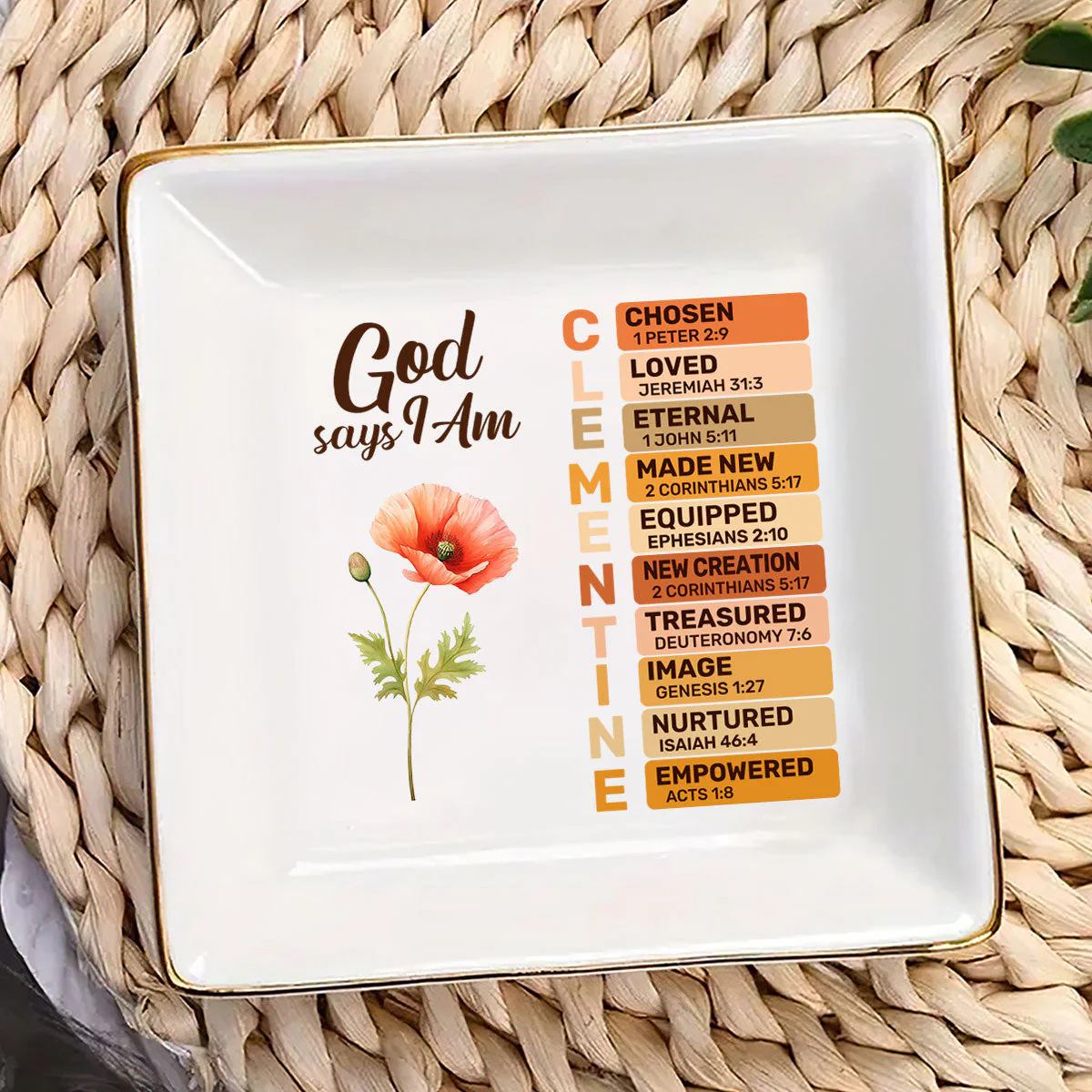 What God Says About You - Personalized Jewelry Dish - Gift For Grandma, Mom, Girlfriend, Wife, Bestie, Sister NH96 - Image 3
