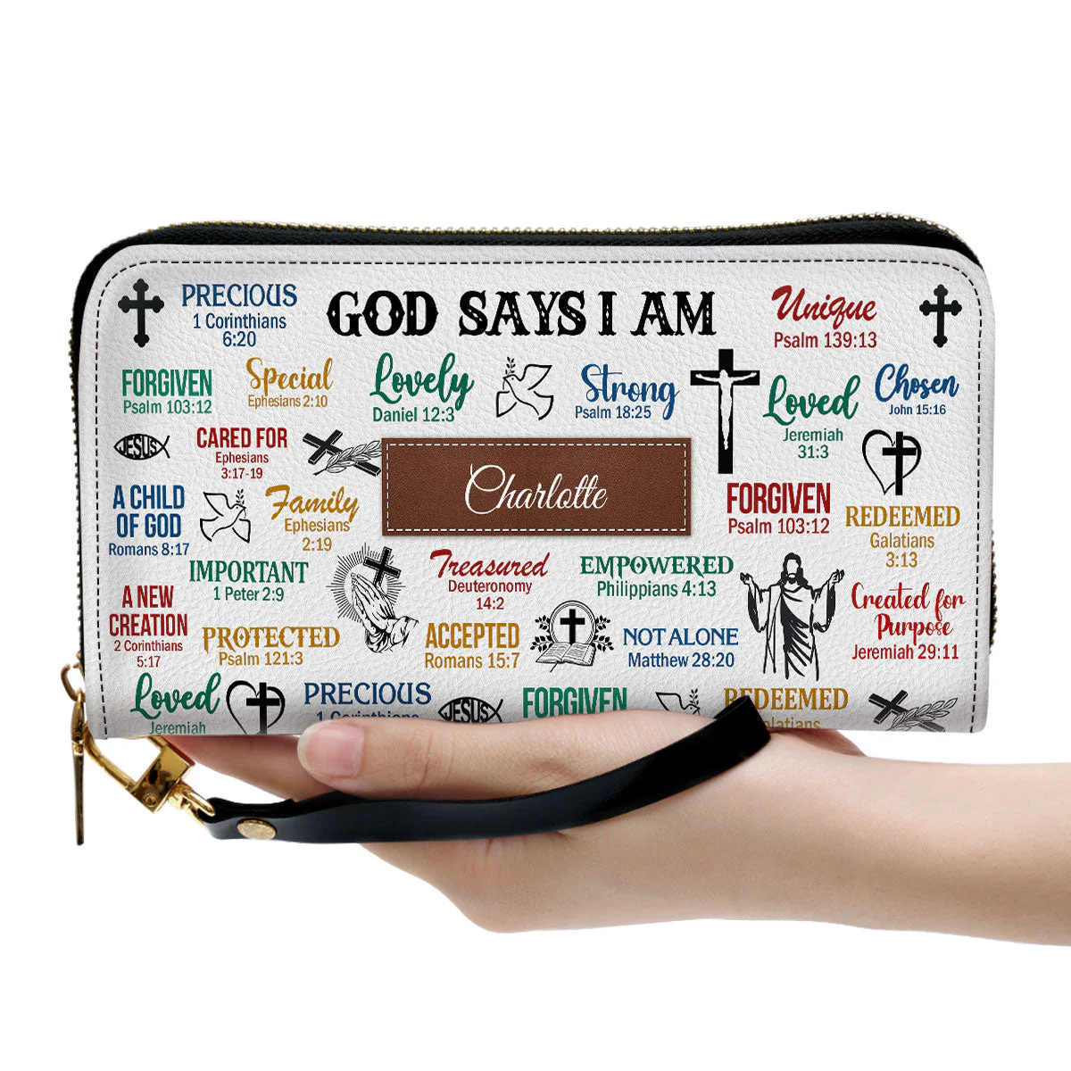 What God Says About You - Scripture Gifts For Women Of God - Personalized Leather Bag Free Wallet Deal AT4080939 - Image 5