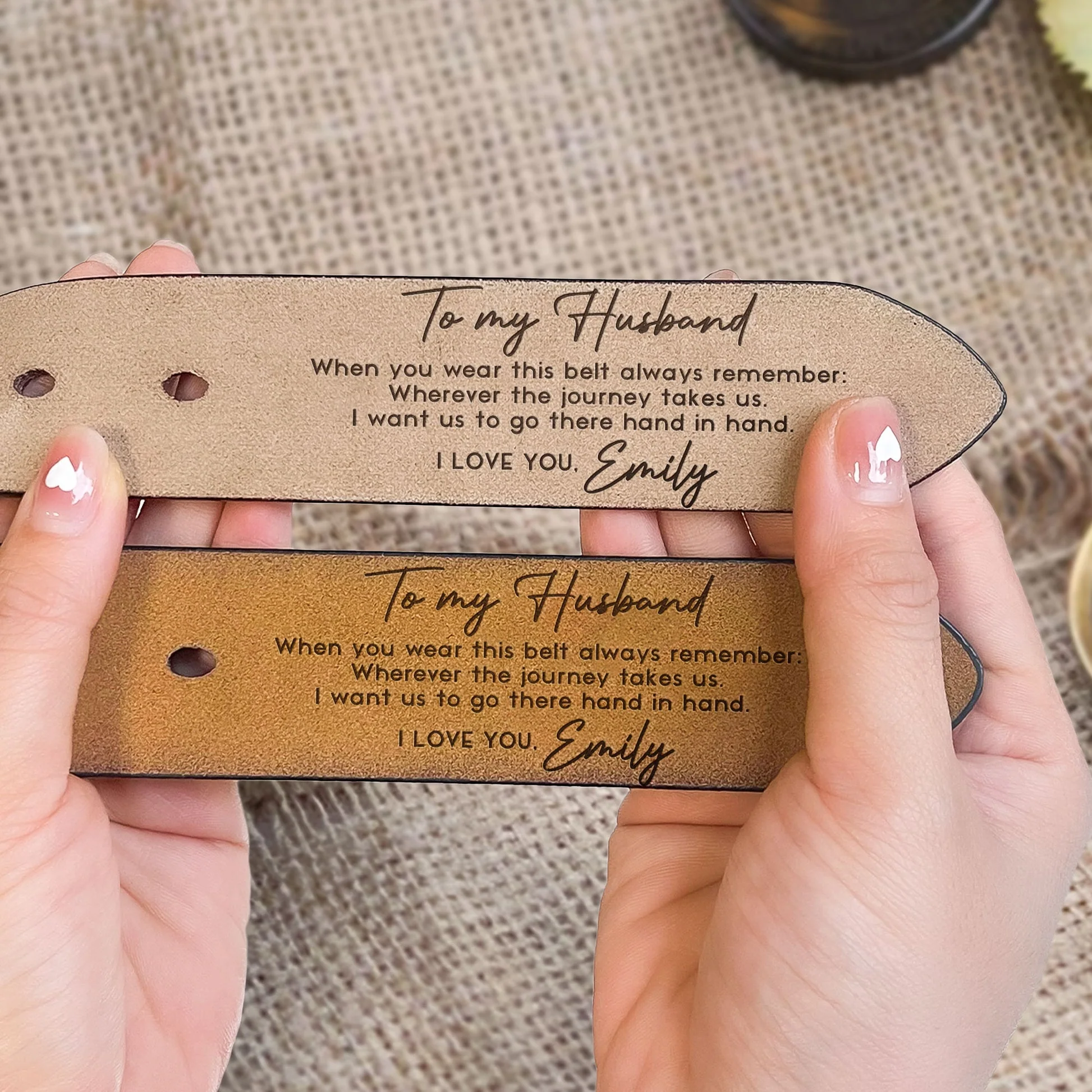 When You Wear This Belt Always Remember - Gift For Husband - Personalized Engraved Leather Belt - Image 2