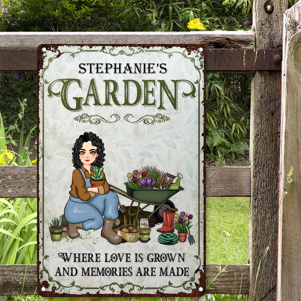 Where Love Is Grown And Memories Are Made - Personalized Metal Sign - Gift For Mom, Grandma, Mothers Day, Plant Lovers | GR17 NA94 - Image 3