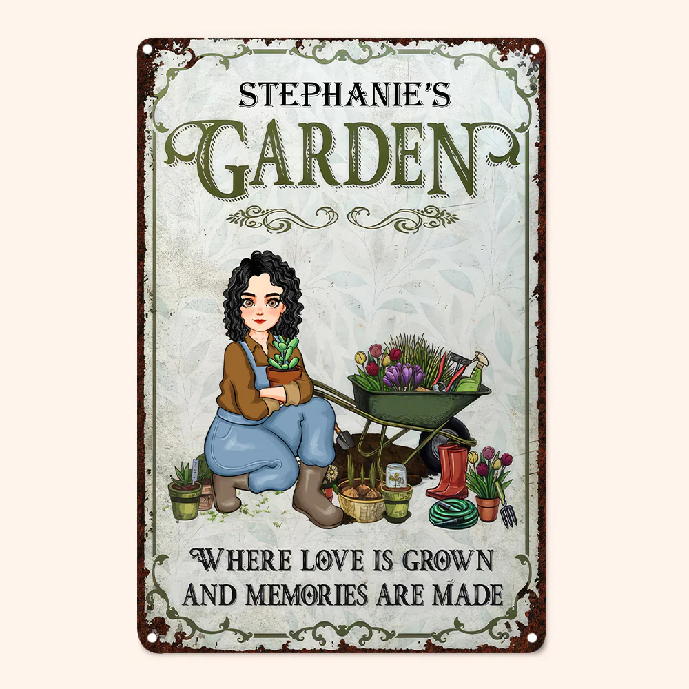 Where Love Is Grown And Memories Are Made - Personalized Metal Sign - Gift For Mom, Grandma, Mothers Day, Plant Lovers | GR17 NA94 - Image 4