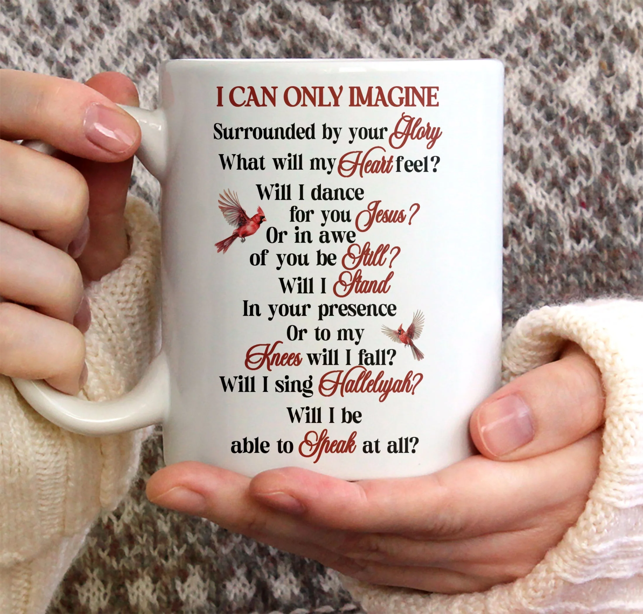 I Can Only Imagine - Personalized Ceramic Coffee Mug - Christian Gift For Her BA01 - Image 2