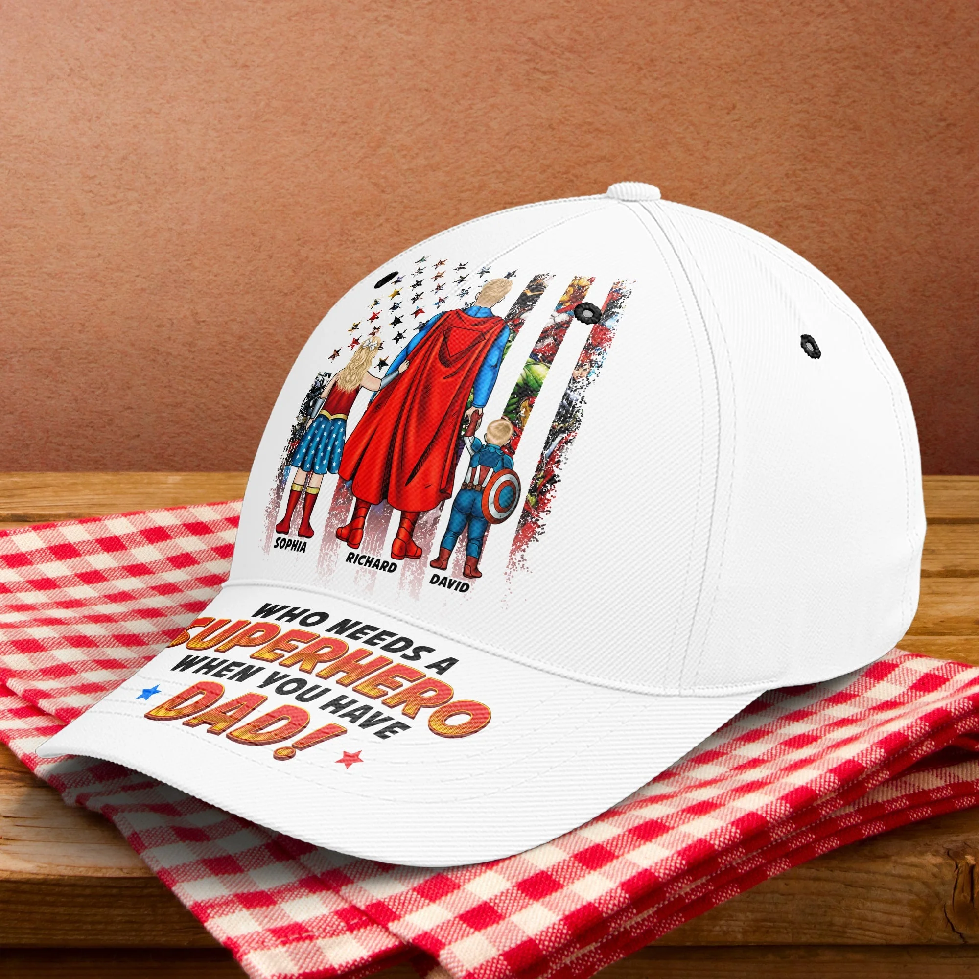Who Needs A Super Hero When We Have Dad - Personalized Classic Cap - Gift For Dad, Husband, Fathers Day - CL02 NA94 - Image 3