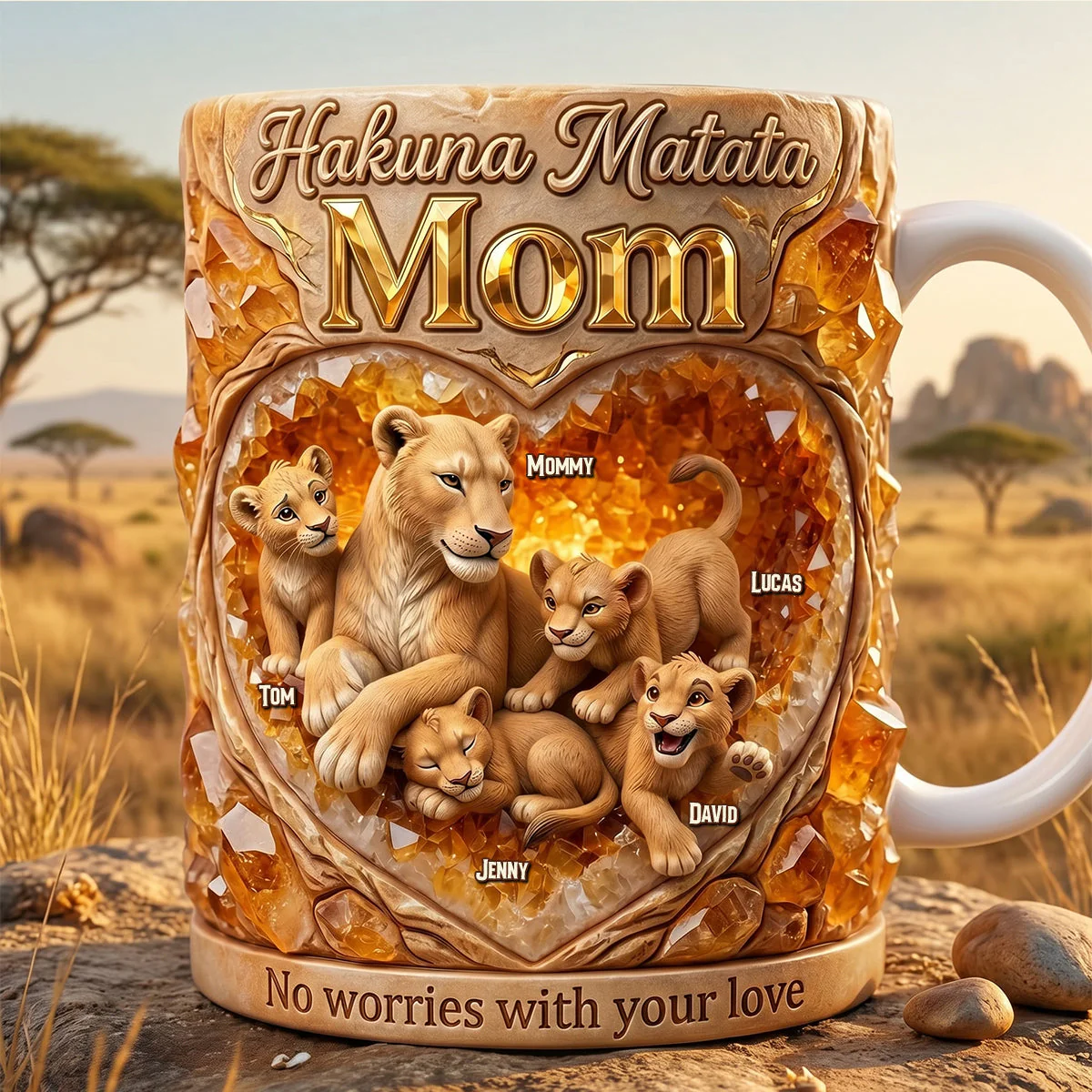 Wild Spirit Mommy - Personalized White Mug - Gift For Mom, Grandma - Image 2