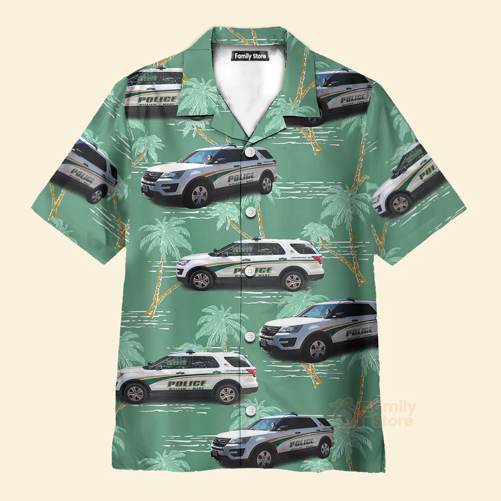 William & Mary Police, Williamsburg, Virginia Hawaiian Shirt