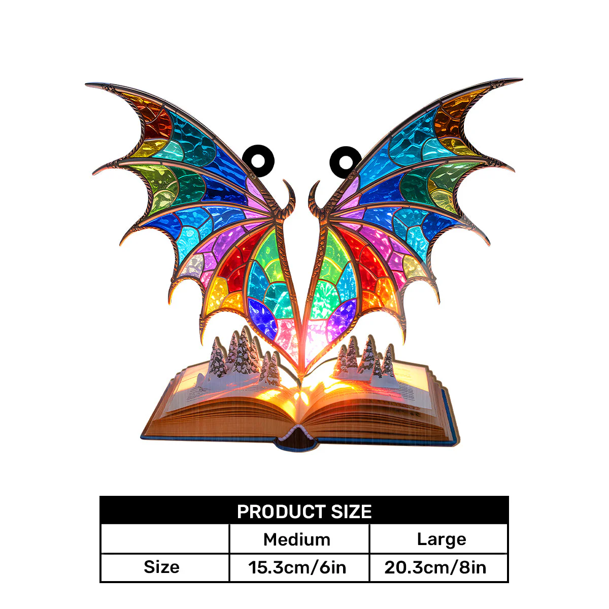 Wings of Winterlight - Personalized Window Hanging Suncatcher - Image 6