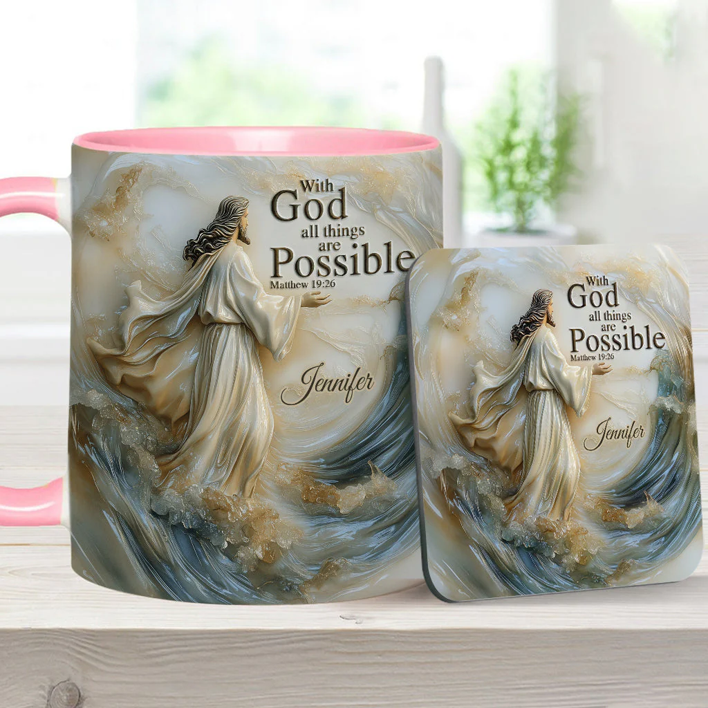 With God All Things Are Possible  – Personalized Christian Accent Mug – Gift for Christian BA01 - Image 13