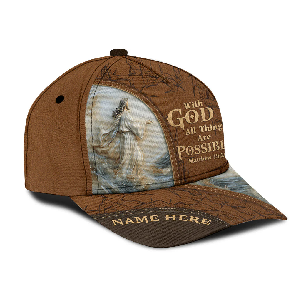 With God All Things Are Possible - Personalized Classic Cap TD118 - Image 4