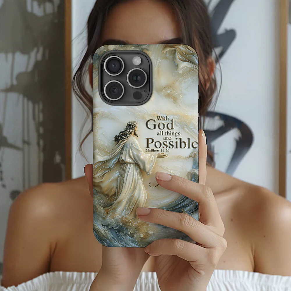 With God All Things Are Possible - Personalized Phone Case TD118 - Image 3