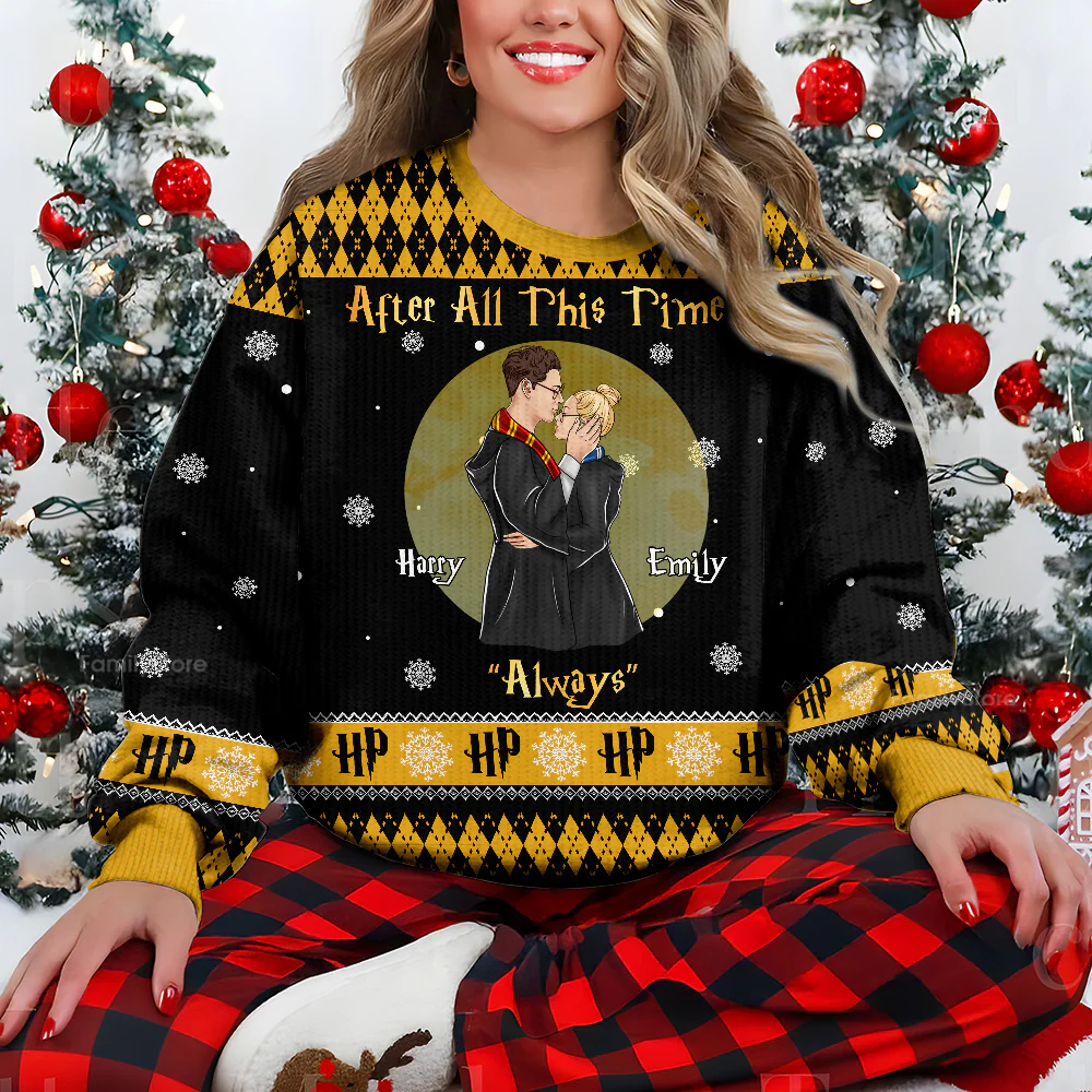 Wizard And Witch After All This Time Always - Personalized Ugly Sweater - Gifts For Couple | CL20 NL122
