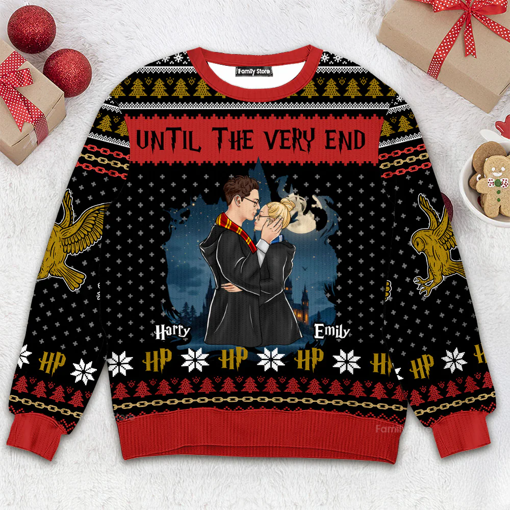 Wizard And Witch Until The Very End - Personalized Ugly Christmas Sweater | CL20 NL122