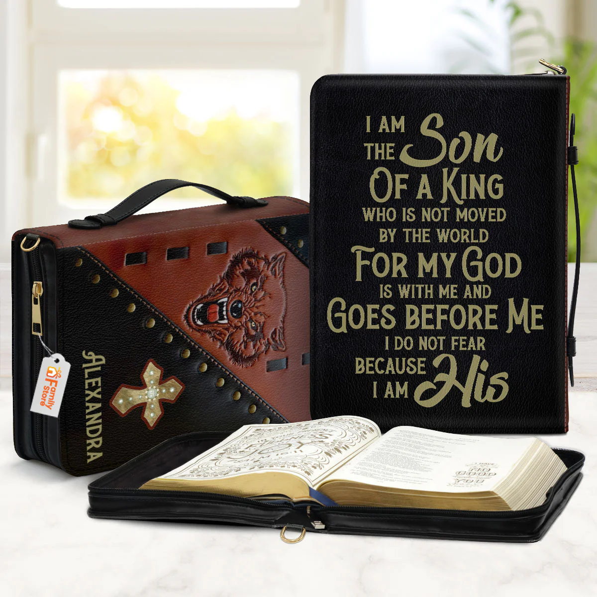 Wolf I Am The Son Of A King - Unique Personalized Bible Covers - AT4082450 - Image 2