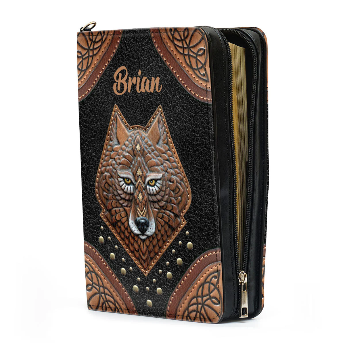 Wolf I Can D All Things Through Christ - Awesome Personalized Bible Covers - AT4082451 - Image 4