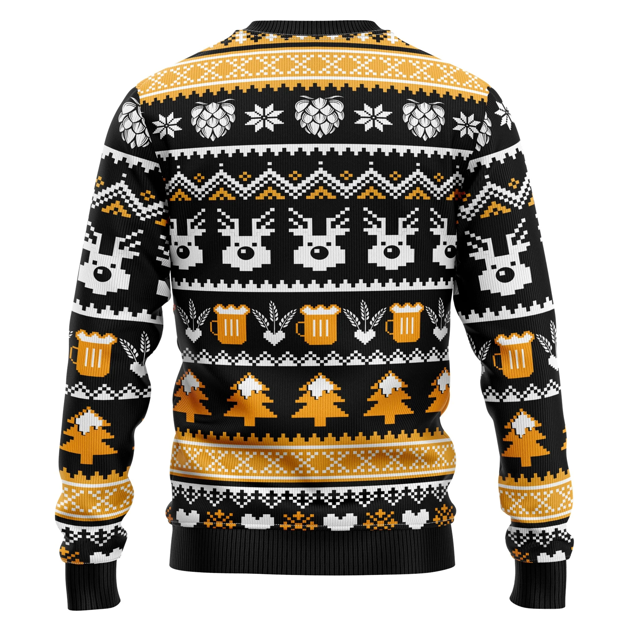 Wonderful Time For A Beer - Funny Ugly Christmas Sweater - Image 7