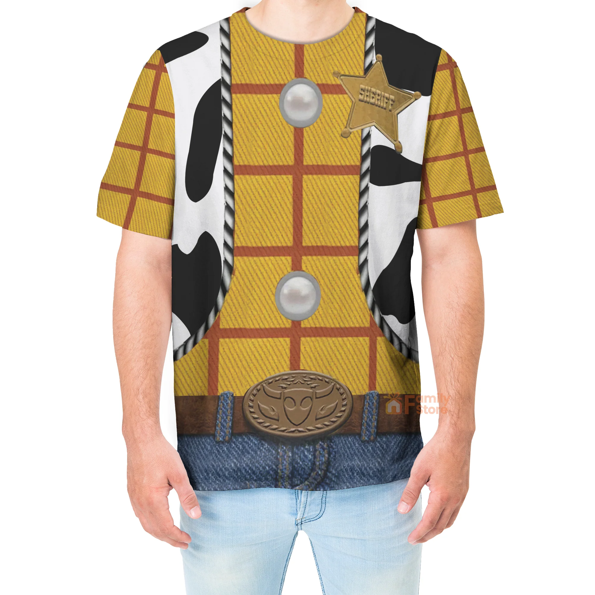 Woody Toy Story Costume T-Shirt - Image 4