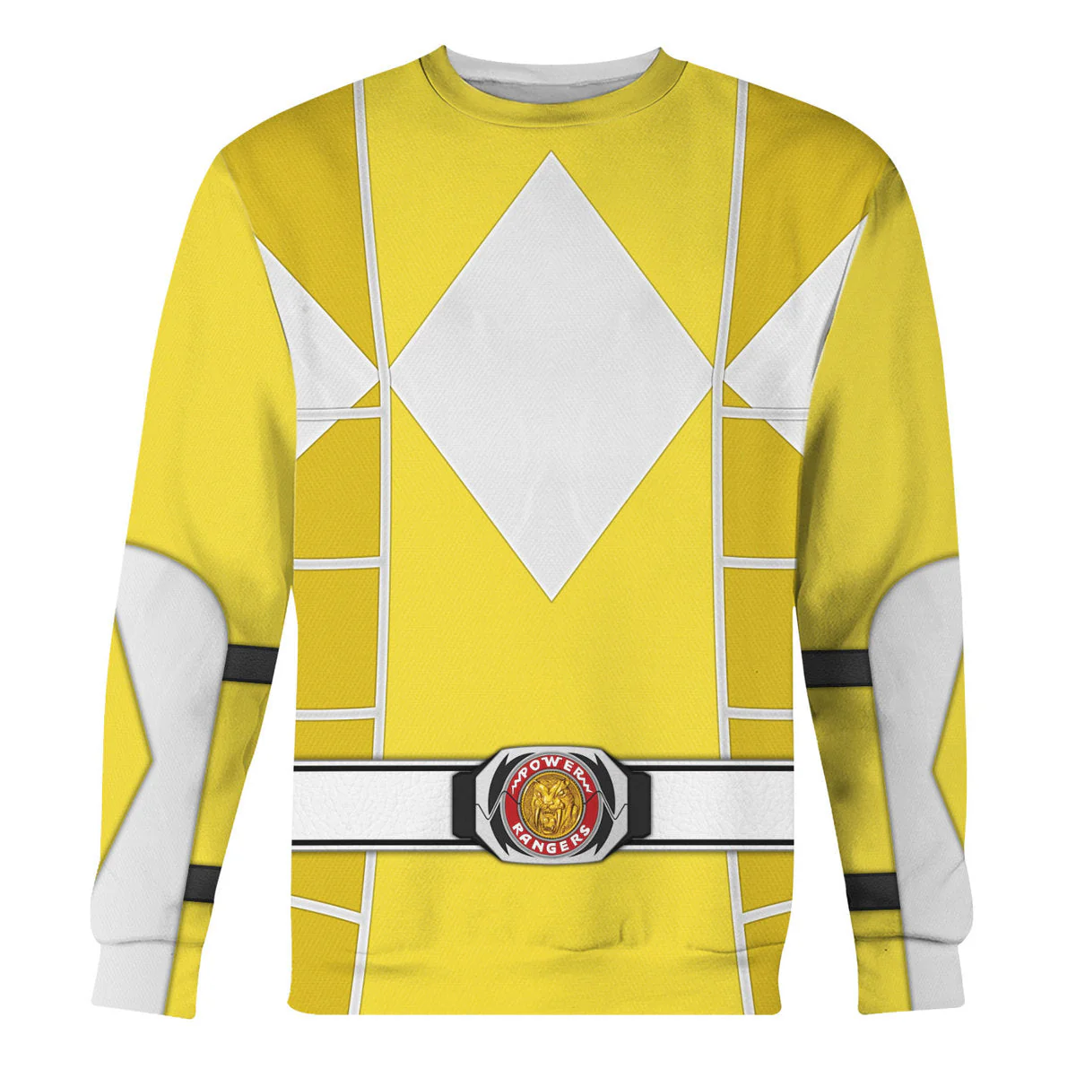 Yellow Mighty Morphin Power Ranger Cosplay C2 - Hoodie Set, Sweatshirt, Sweatpants PRHS94 - Image 7