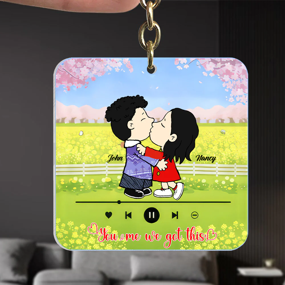 You And Me We Got This Peanut - Personalized Acrylic Keychain - Gift For Couple, Husband Wife GR9 NH96 - Image 3