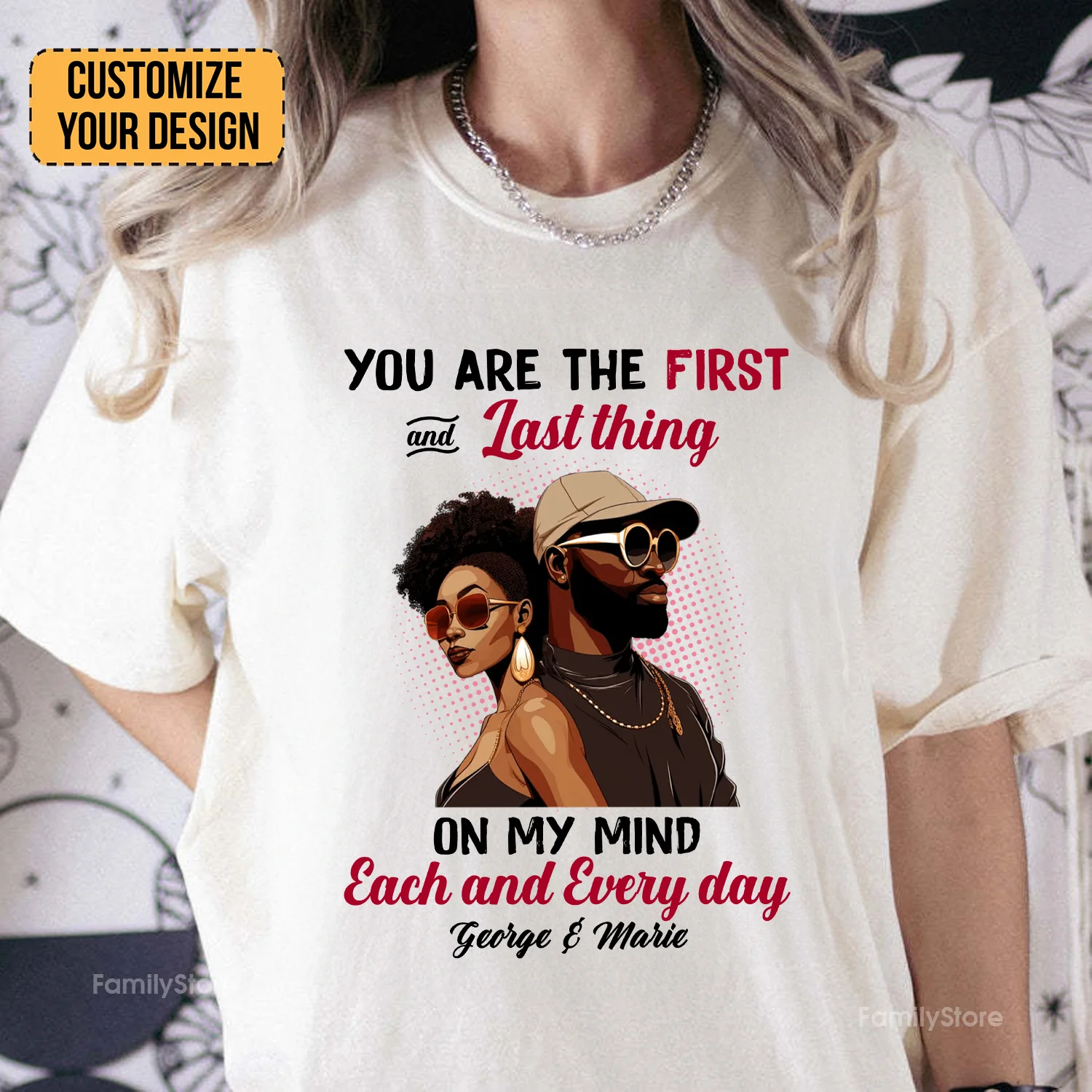 You Are The First And Last Thing On My Mind Black African - Personalized Shirt - Gift For Couple, Husband Wife - GR5 NH96 - Image 2
