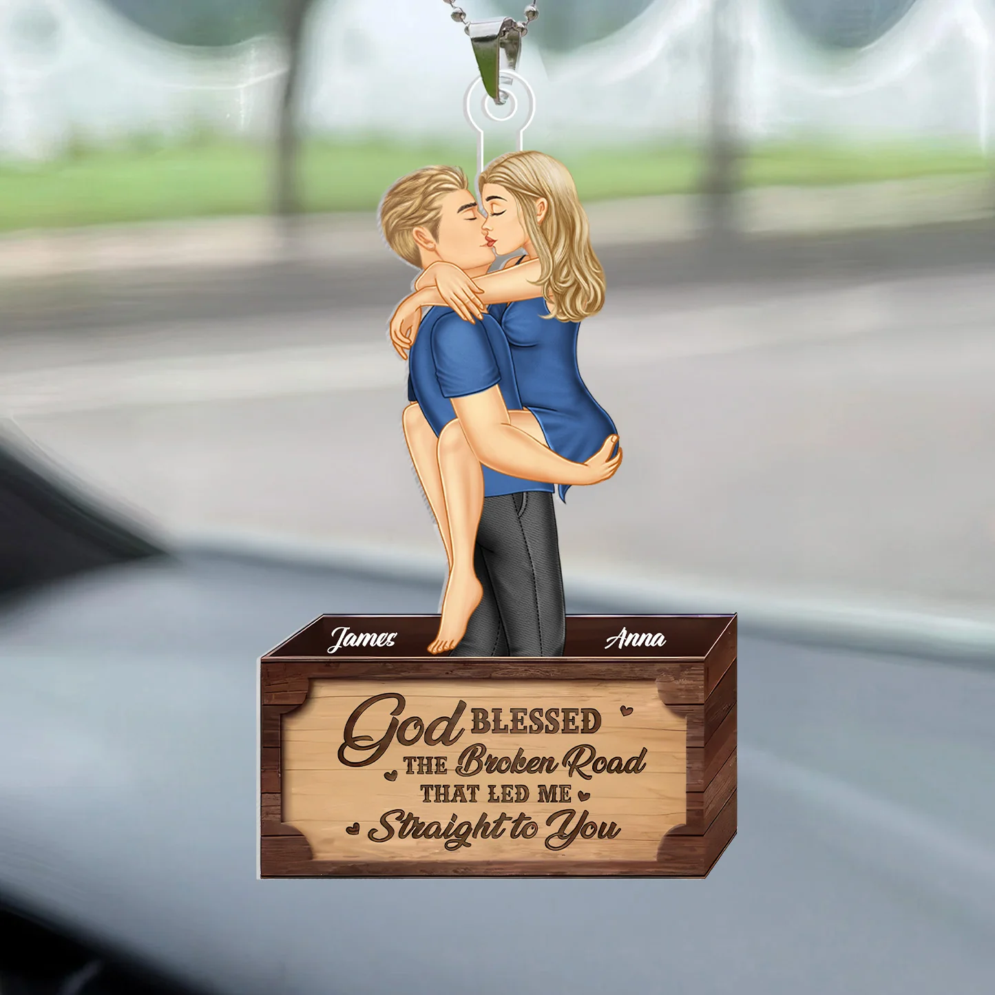 You Make My Heart Skip A Beat - Personalized Car Hanging Ornament - Gift For Couple, Husband Wife, Anniversary Gift - GR7 NA94