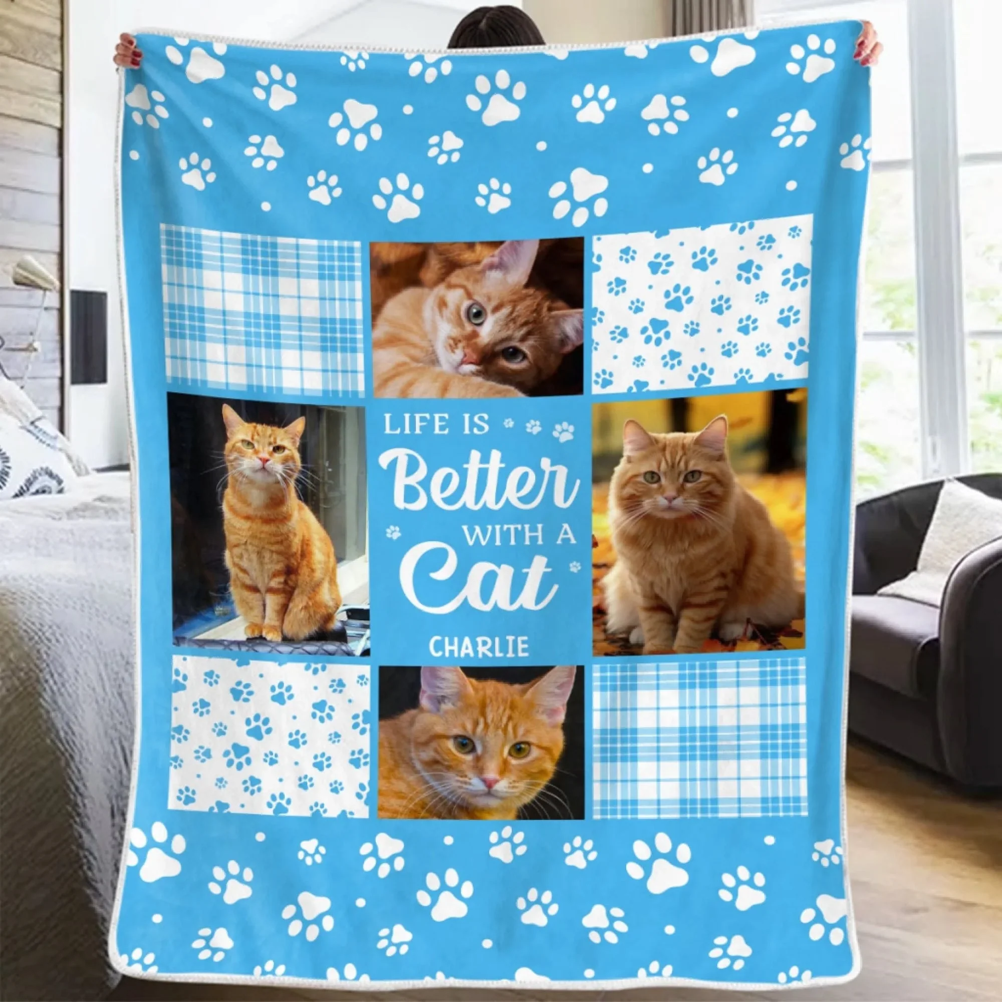 You Were My Favorite Hello And My Hardest Goodbye -  Personalized Custom Photo Blanket - Gifts For Memorial Pet, Christmas HH01 - Image 2