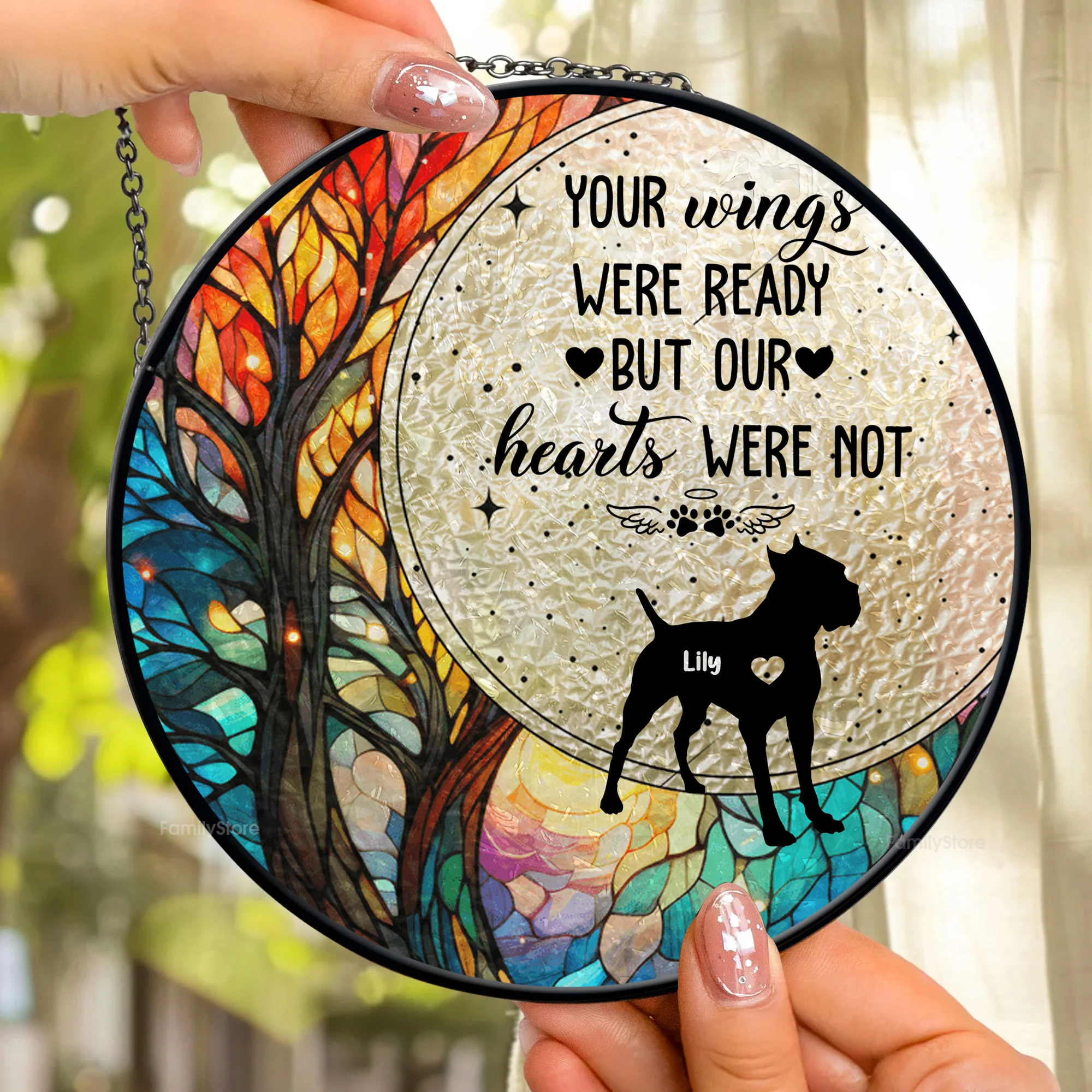 You Were My Favorite Hello - Memorial Gift For Pet Lovers - Personalized Stained Glass Window Hanging Suncatcher - CLP05 NA94 - Image 2