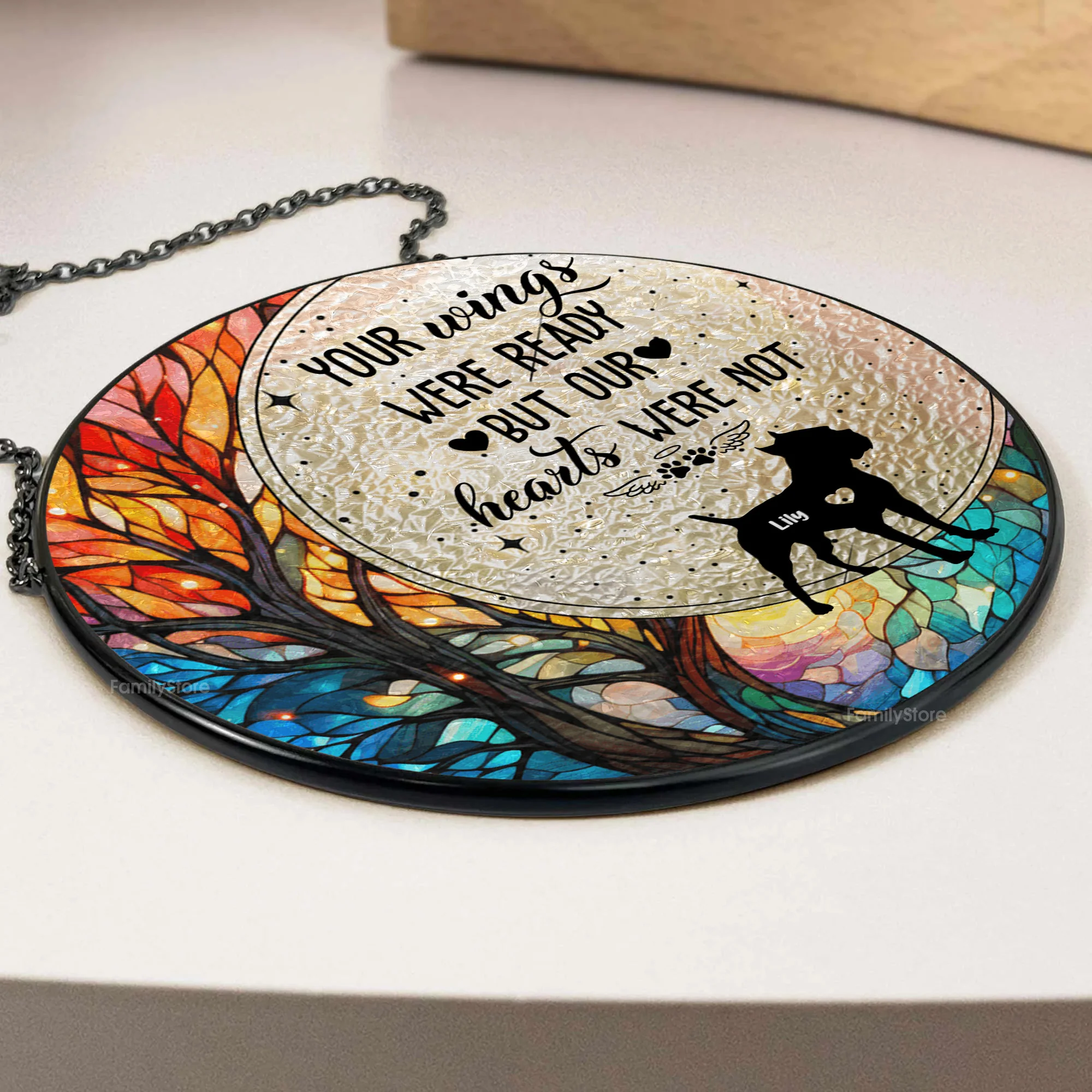You Were My Favorite Hello - Memorial Gift For Pet Lovers - Personalized Stained Glass Window Hanging Suncatcher - CLP05 NA94 - Image 3