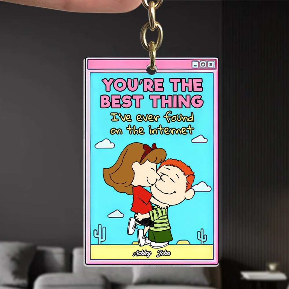 You're the Best Thing I Found Peanut - Personalized Keychain - Gift For Couple, Husband Wife | GR8 NH96 - Image 3