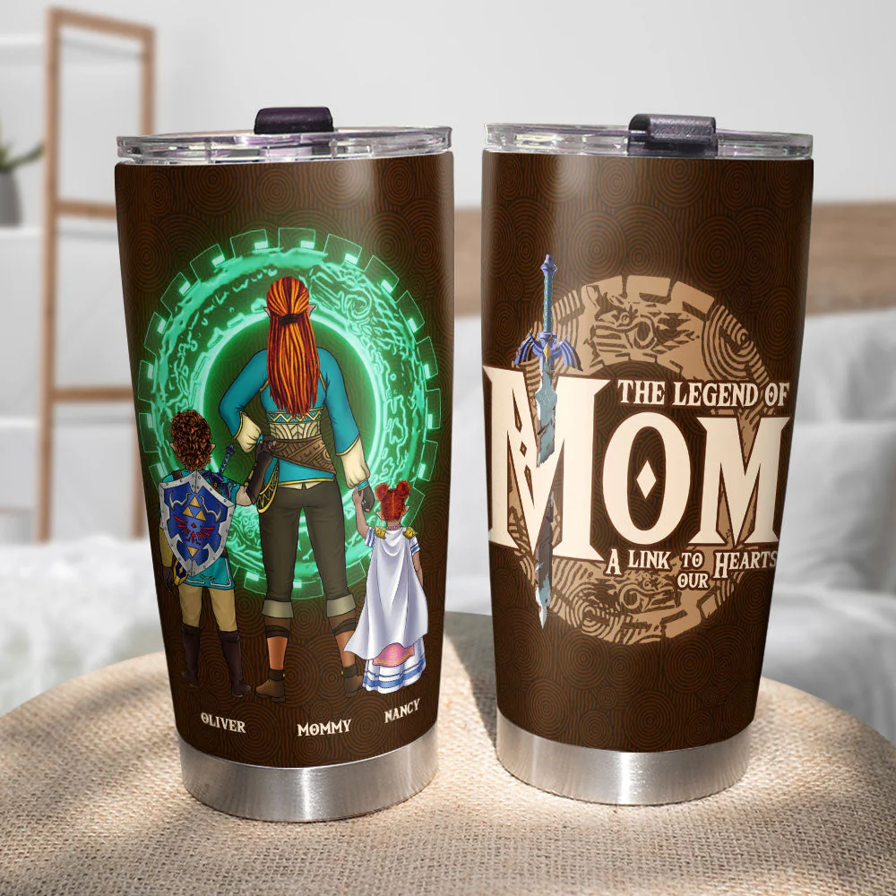 Zelda Mom A Link To Our Heart - Personalized Stainless Steel Tumbler - Gift For Mom, Mother's Day | CL07 NA94