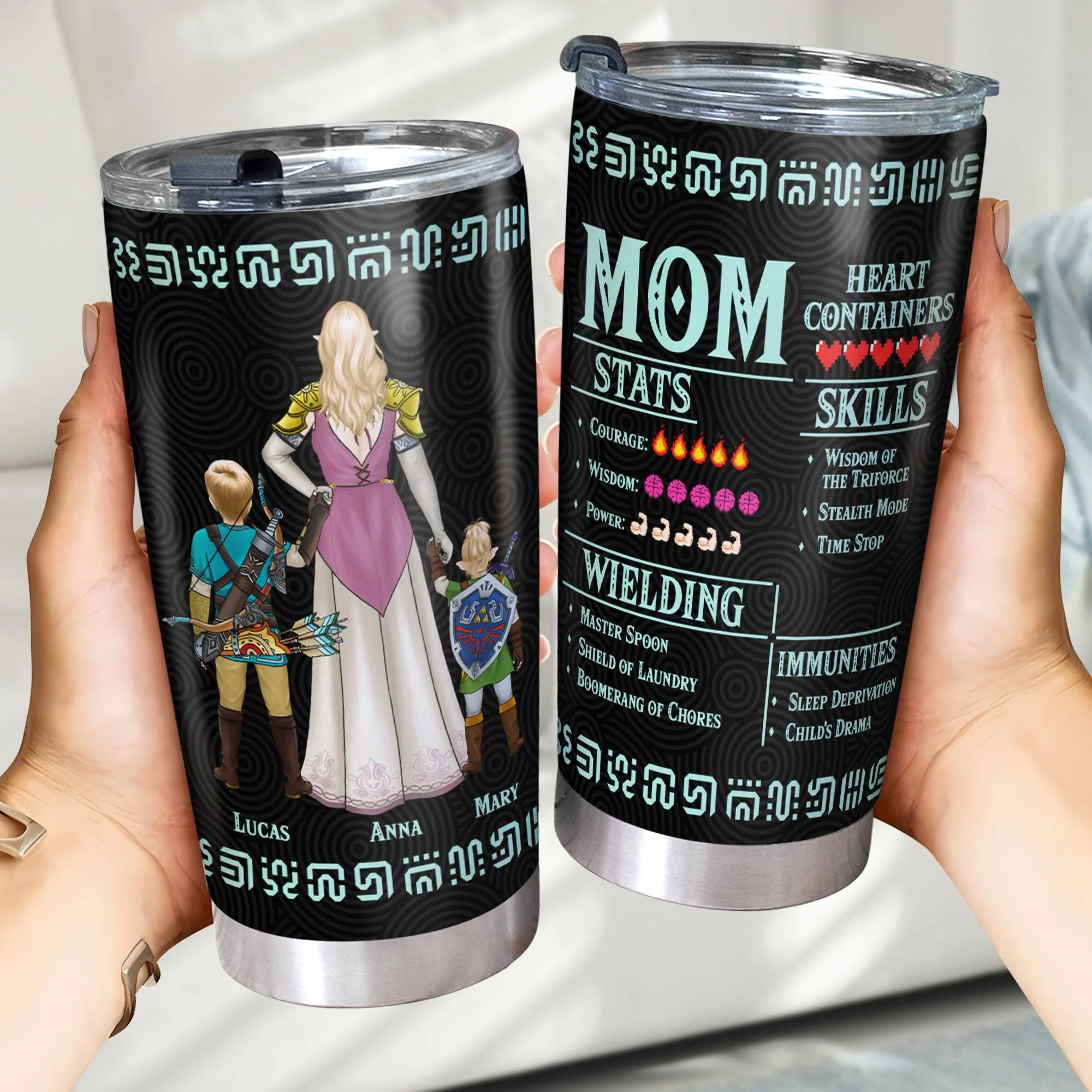 Zelda Mom Full Of Love - Personalized Stainless Steel Tumbler - Gift For Mom, Mother's Day | CL07 NA94
